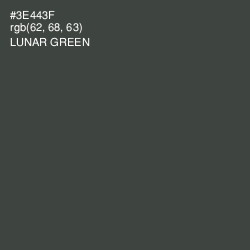 #3E443F - Lunar Green Color Image