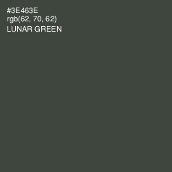 #3E463E - Lunar Green Color Image