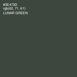 #3E473D - Lunar Green Color Image