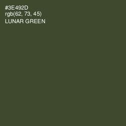 #3E492D - Lunar Green Color Image