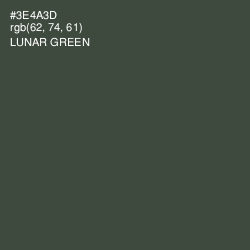 #3E4A3D - Lunar Green Color Image