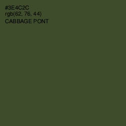 #3E4C2C - Cabbage Pont Color Image