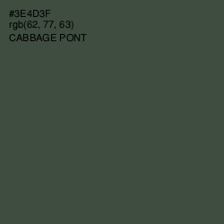 #3E4D3F - Cabbage Pont Color Image