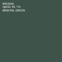 #3E534A - Mineral Green Color Image