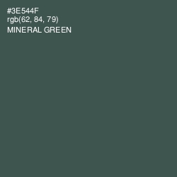 #3E544F - Mineral Green Color Image