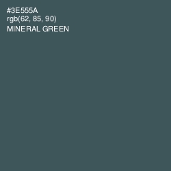 #3E555A - Mineral Green Color Image