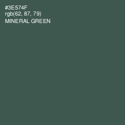 #3E574F - Mineral Green Color Image