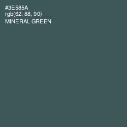 #3E585A - Mineral Green Color Image