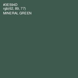 #3E594D - Mineral Green Color Image