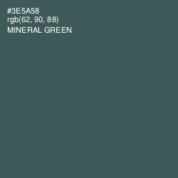 #3E5A58 - Mineral Green Color Image