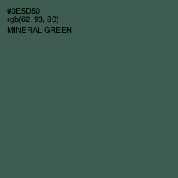 #3E5D50 - Mineral Green Color Image