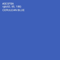 #3E5FBA - Cerulean Blue Color Image