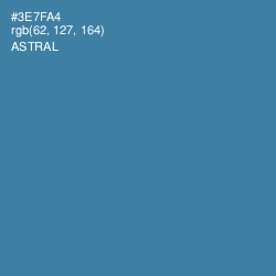 #3E7FA4 - Astral Color Image