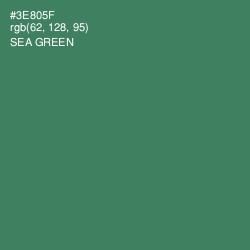 #3E805F - Sea Green Color Image