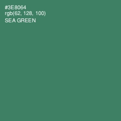 #3E8064 - Sea Green Color Image