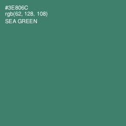 #3E806C - Sea Green Color Image