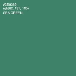 #3E8369 - Sea Green Color Image