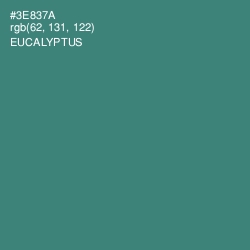 #3E837A - Eucalyptus Color Image