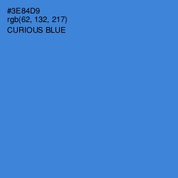 #3E84D9 - Curious Blue Color Image