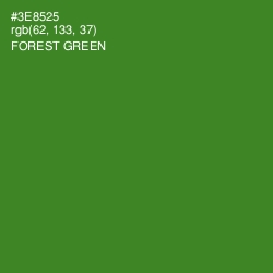 #3E8525 - Forest Green Color Image