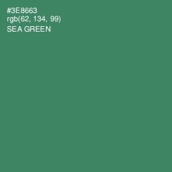 #3E8663 - Sea Green Color Image