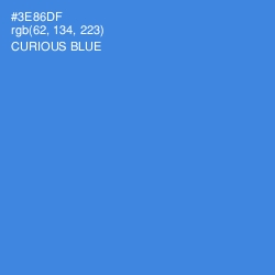 #3E86DF - Curious Blue Color Image