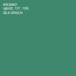 #3E896D - Sea Green Color Image