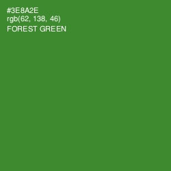 #3E8A2E - Forest Green Color Image