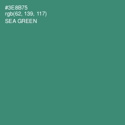 #3E8B75 - Sea Green Color Image