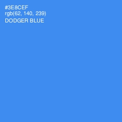 #3E8CEF - Dodger Blue Color Image