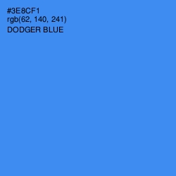 #3E8CF1 - Dodger Blue Color Image