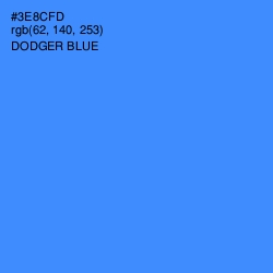 #3E8CFD - Dodger Blue Color Image
