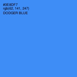 #3E8DF7 - Dodger Blue Color Image