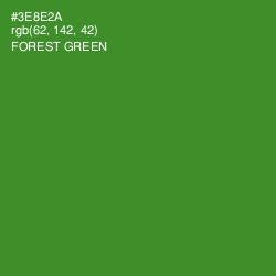 #3E8E2A - Forest Green Color Image