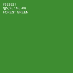 #3E8E31 - Forest Green Color Image