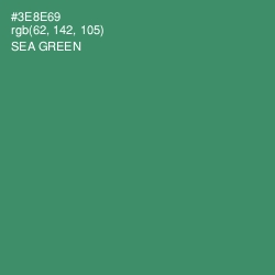 #3E8E69 - Sea Green Color Image