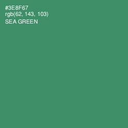 #3E8F67 - Sea Green Color Image