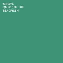 #3E9276 - Sea Green Color Image