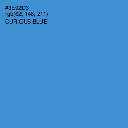 #3E92D3 - Curious Blue Color Image