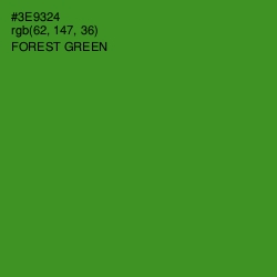 #3E9324 - Forest Green Color Image