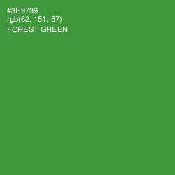 #3E9739 - Forest Green Color Image