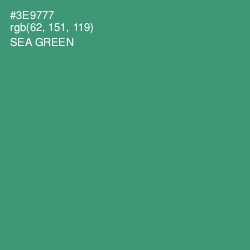 #3E9777 - Sea Green Color Image
