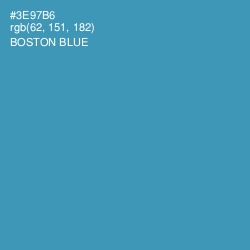 #3E97B6 - Boston Blue Color Image