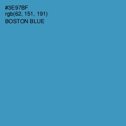 #3E97BF - Boston Blue Color Image