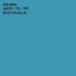 #3E98B4 - Boston Blue Color Image