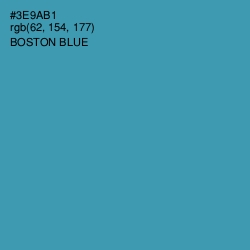 #3E9AB1 - Boston Blue Color Image