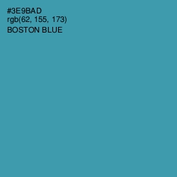 #3E9BAD - Boston Blue Color Image