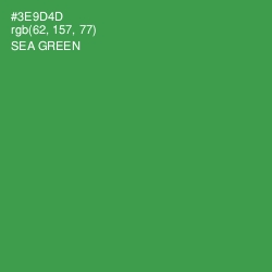 #3E9D4D - Sea Green Color Image