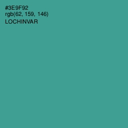 #3E9F92 - Lochinvar Color Image