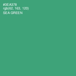 #3EA378 - Sea Green Color Image